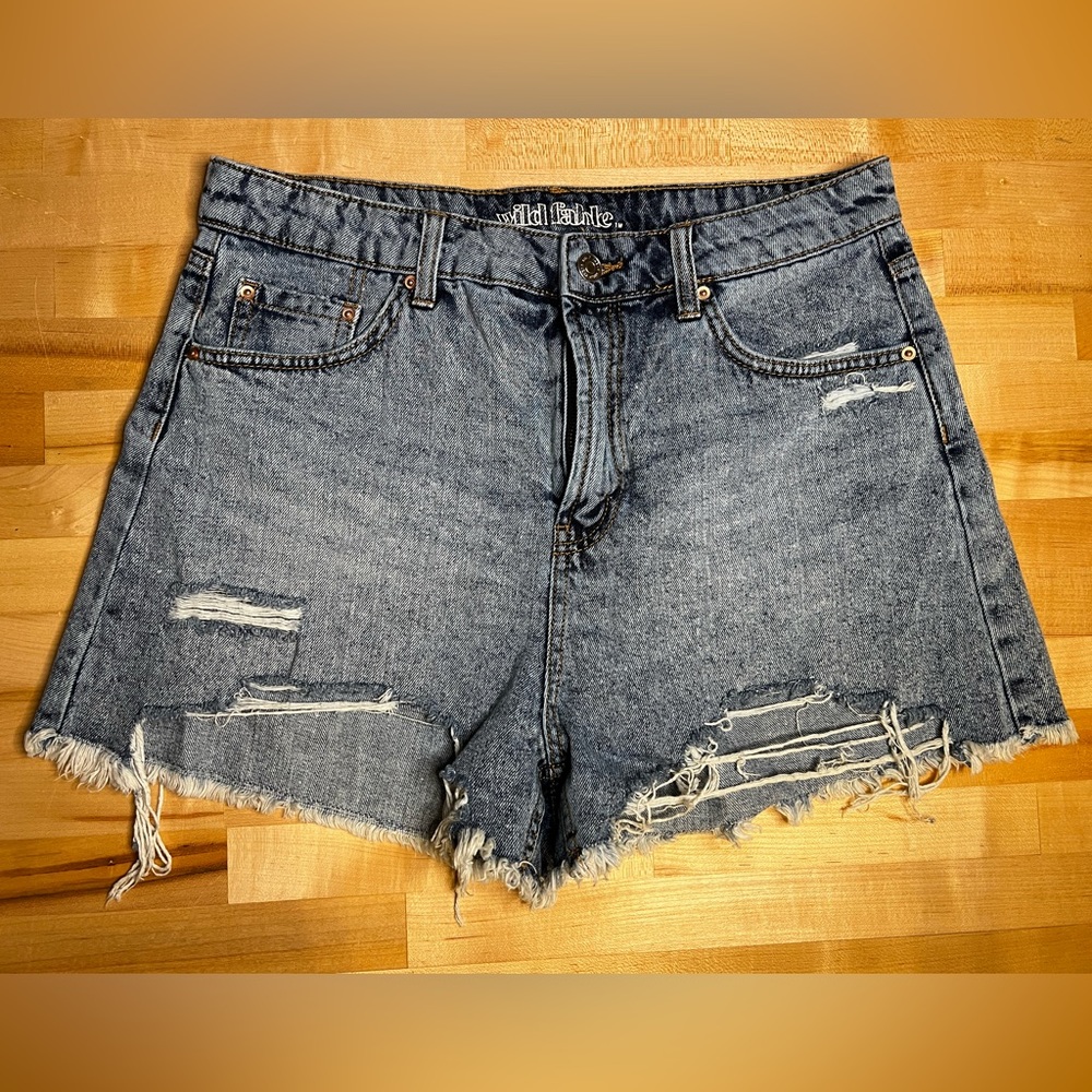 🐚 Denim Shorts, Wild Fable, Distressed, Size 12, NWOT